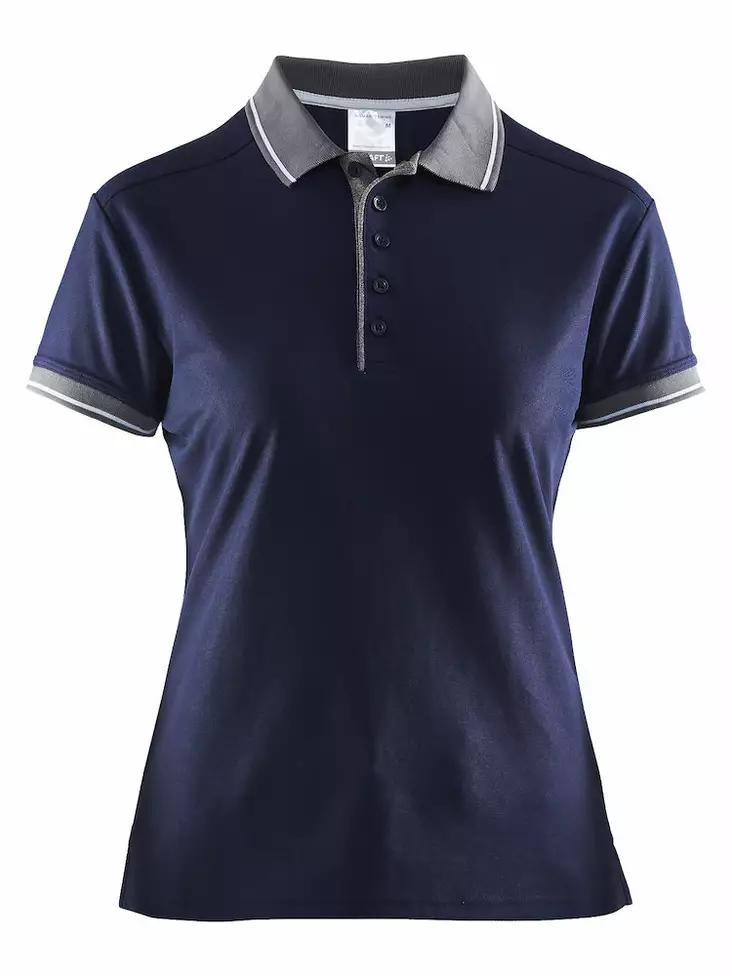 Noble Polo Pique Shirt W, Navy/Dk Grey Melange - Craft Vaatteet - 1905074-2390 - 1