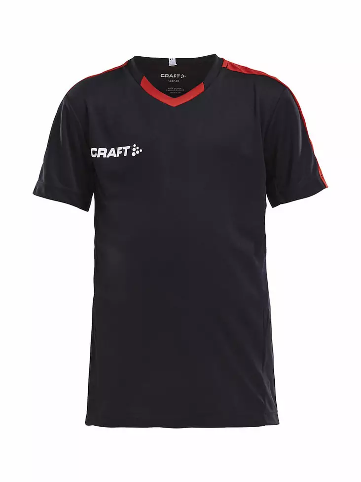 PROGRESS Jersey Contrast JR, BLACK/BRIGHT RED - Craft Vaatteet - 1905583-9430 - 1