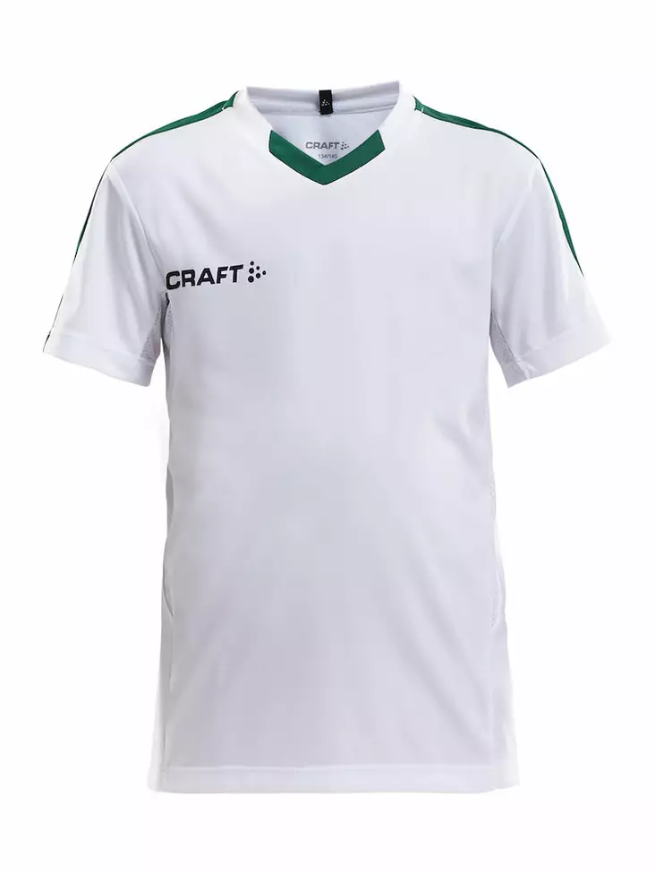 PROGRESS Jersey Contrast JR, WHITE/TEAM GREEN - Craft Vaatteet - 1905583-3900 - 1