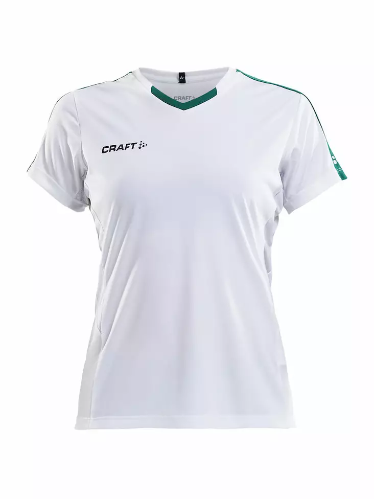 PROGRESS Jersey Contrast WMN, WHITE/TEAM GREEN - Craft Vaatteet - 1905567-3900 - 1