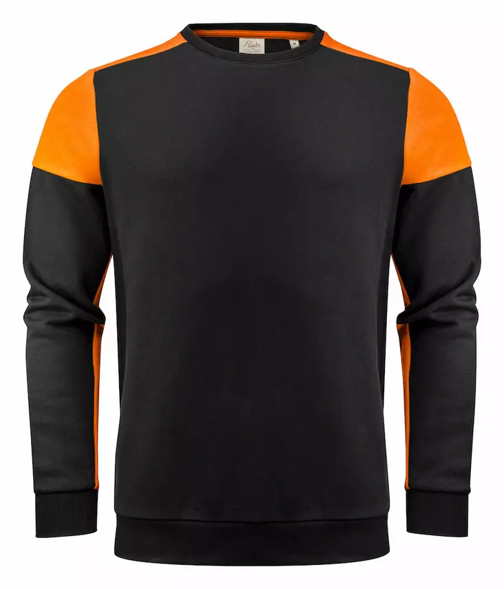 Printer Prime Crewneck, Musta / Oranssi - Kaikki Profiilivaatemerkit - 2262071-9030 - 1