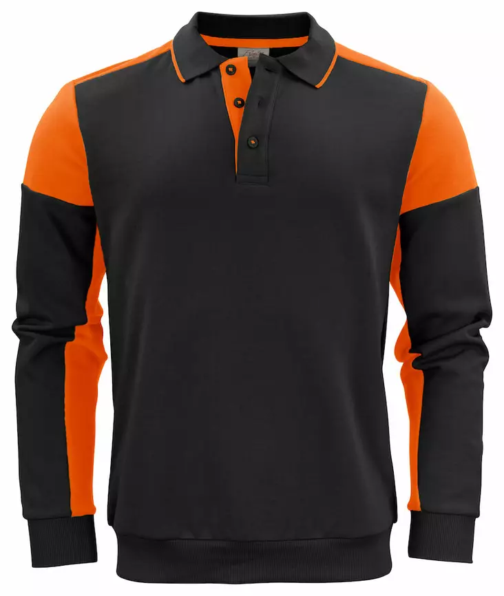Printer Prime Polosweater, musta / oranssi - Kaikki Profiilivaatemerkit - 2262060-9030 - 1