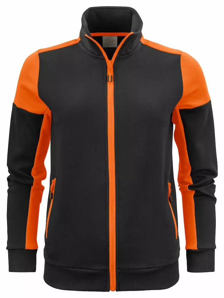 Printer Prime Sweatshirt Jkt Lady, musta / oranssi - Kaikki Profiilivaatemerkit - 2262062-9030 - 1