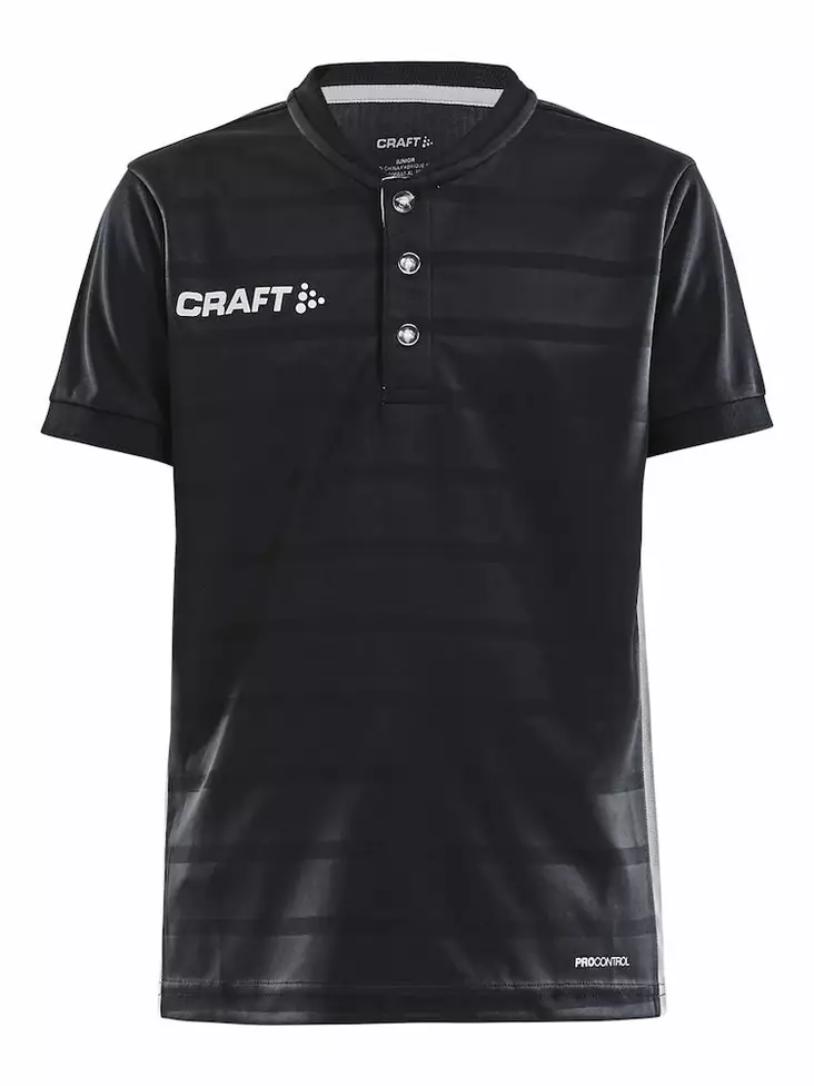Pro Control Button Jersey Jr, Black/White - Craft Vaatteet - 1906697-999900 - 1