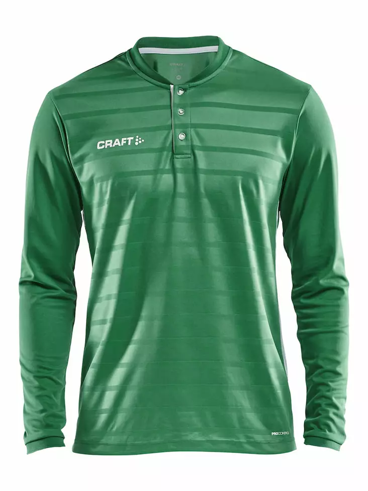 Pro Control Button Jersey LS M, Team Green/White - Craft Vaatteet - 1906865-651900 - 1
