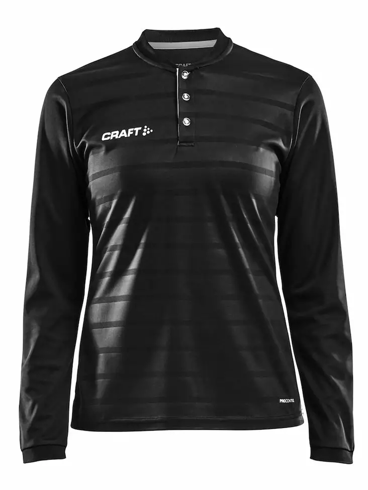 Pro Control Button Jersey LS W, Black/White - Craft Vaatteet - 1906880-999900 - 1