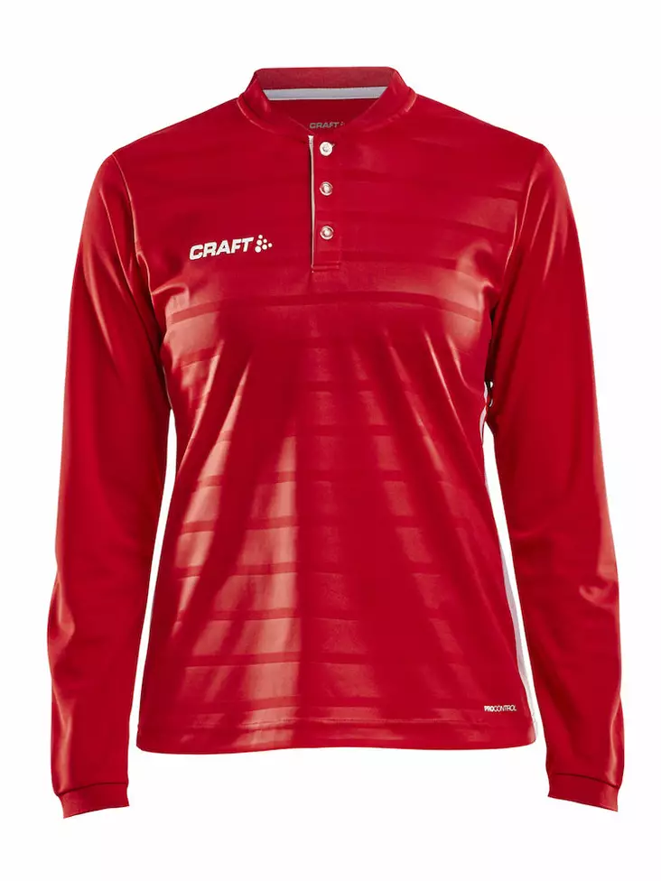 Pro Control Button Jersey LS W, Bright Red/White - Craft Vaatteet - 1906880-430900 - 1