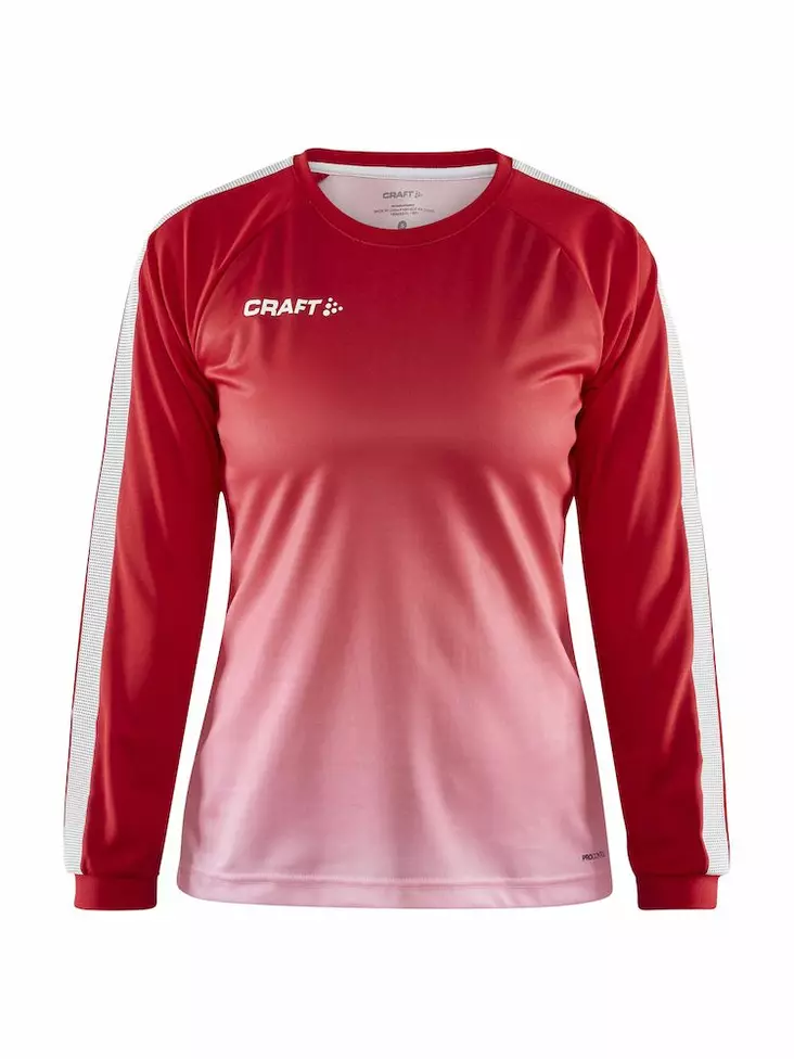 Pro Control Fade Jersey LS W, Bright Red/White - Craft Vaatteet - 1906853-430900 - 1