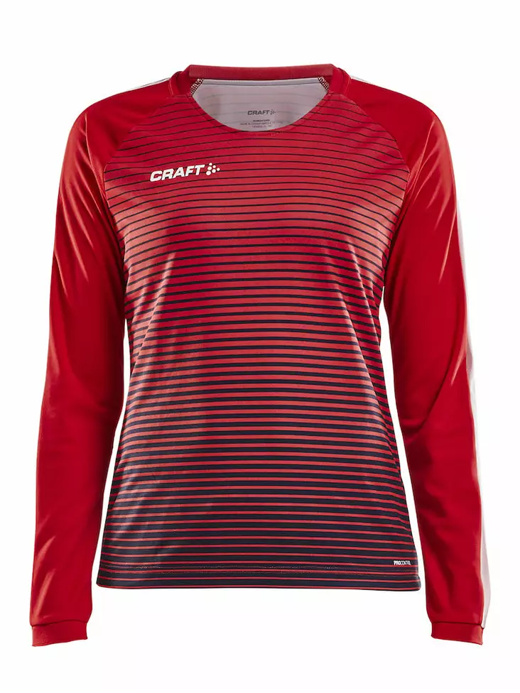 Pro Control Stripe Jersey LS W, Bright Red/Navy - Craft Vaatteet - 1906850-430390 - 1