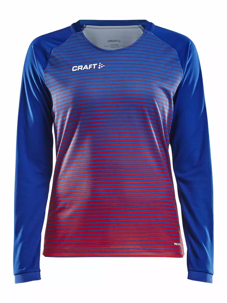Pro Control Stripe Jersey LS W, Club Cobolt/Bright Red - Craft Vaatteet - 1906850-346430 - 1
