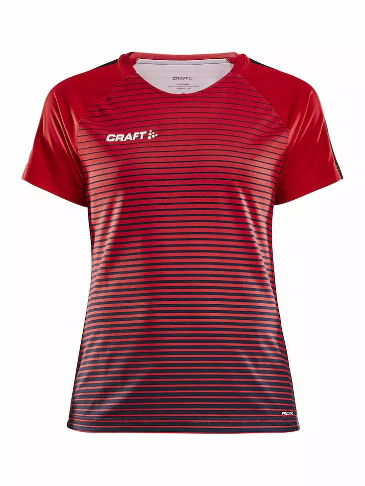 Pro Control Stripe Jersey W, Bright Red/Navy - Craft Vaatteet - 1906699-430390 - 1