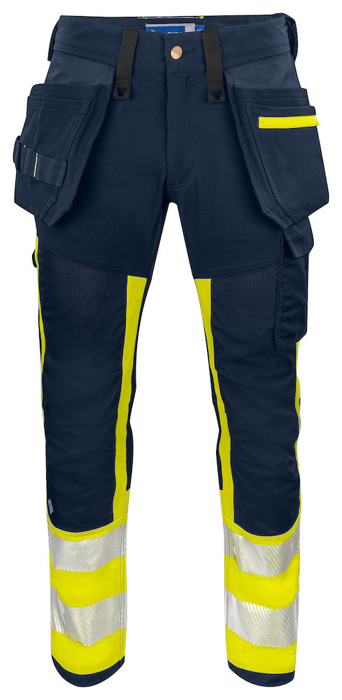 ProJob 6540 Housut HV LK1, Yellow/Navy - Projob Huomiohousut - 646540-10 - 1