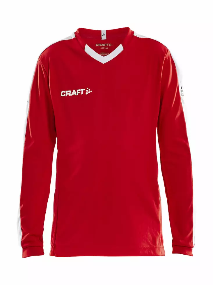 Progress Jersey Contrast LS Jr, Bright Red/White - Craft Vaatteet - 1906889-1430 - 1