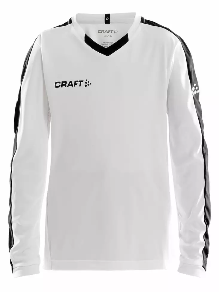 Progress Jersey Contrast LS Jr, White/Black - Craft Vaatteet - 1906889-1900 - 1