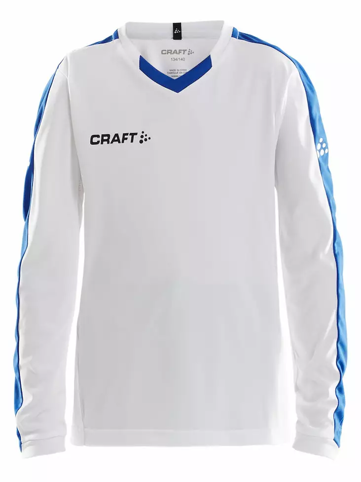 Progress Jersey Contrast LS Jr, White/Royal - Craft Vaatteet - 1906889-2900 - 1