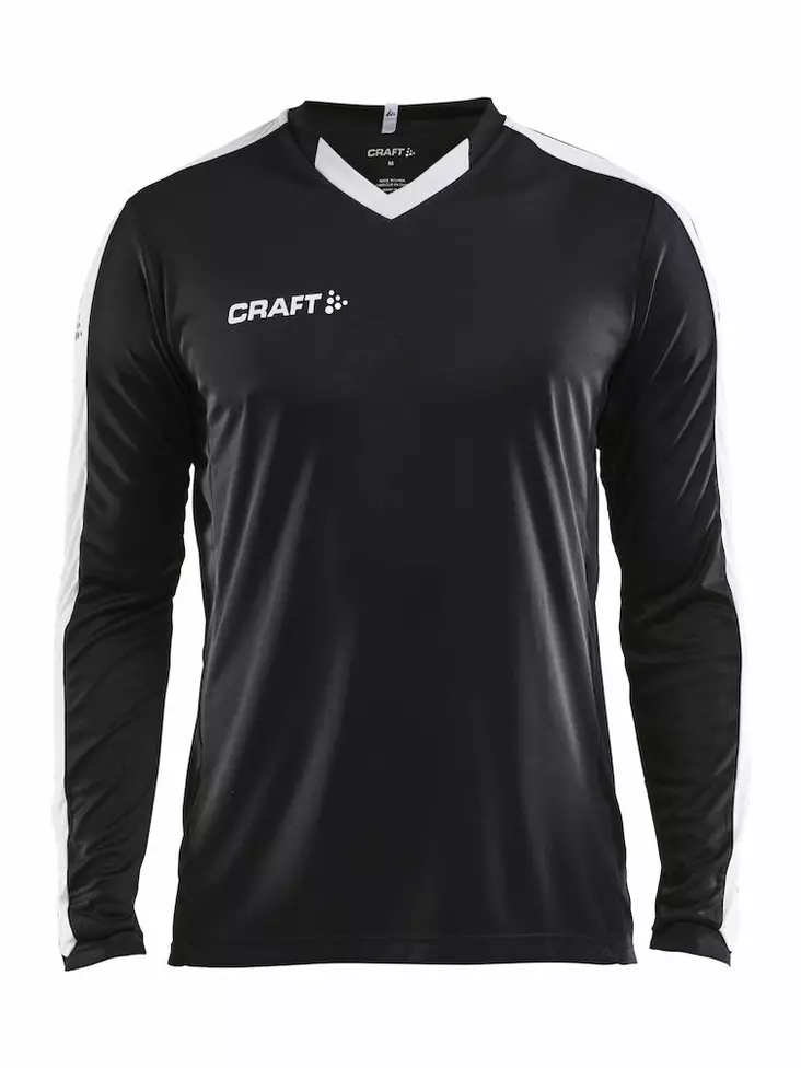 Progress Jersey Contrast LS M, Black/White - Craft Vaatteet - 1906887-9900 - 1