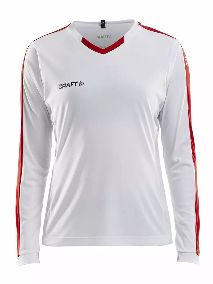 Progress Jersey Contrast LS W, White/Bright Red - Craft Vaatteet - 1906888-4900 - 1