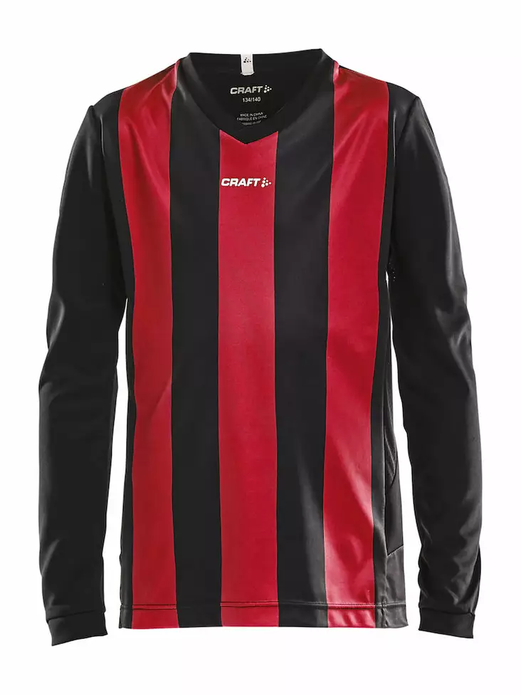 Progress Jersey Stripe LS Jr, Bright Red/Black - Craft Vaatteet - 1906892-9430 - 1