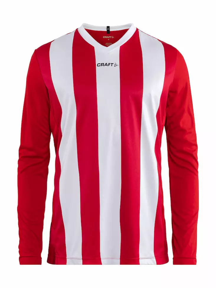 Progress Jersey Stripe LS M, Bright Red/White - Craft Vaatteet - 1906890-1430 - 1