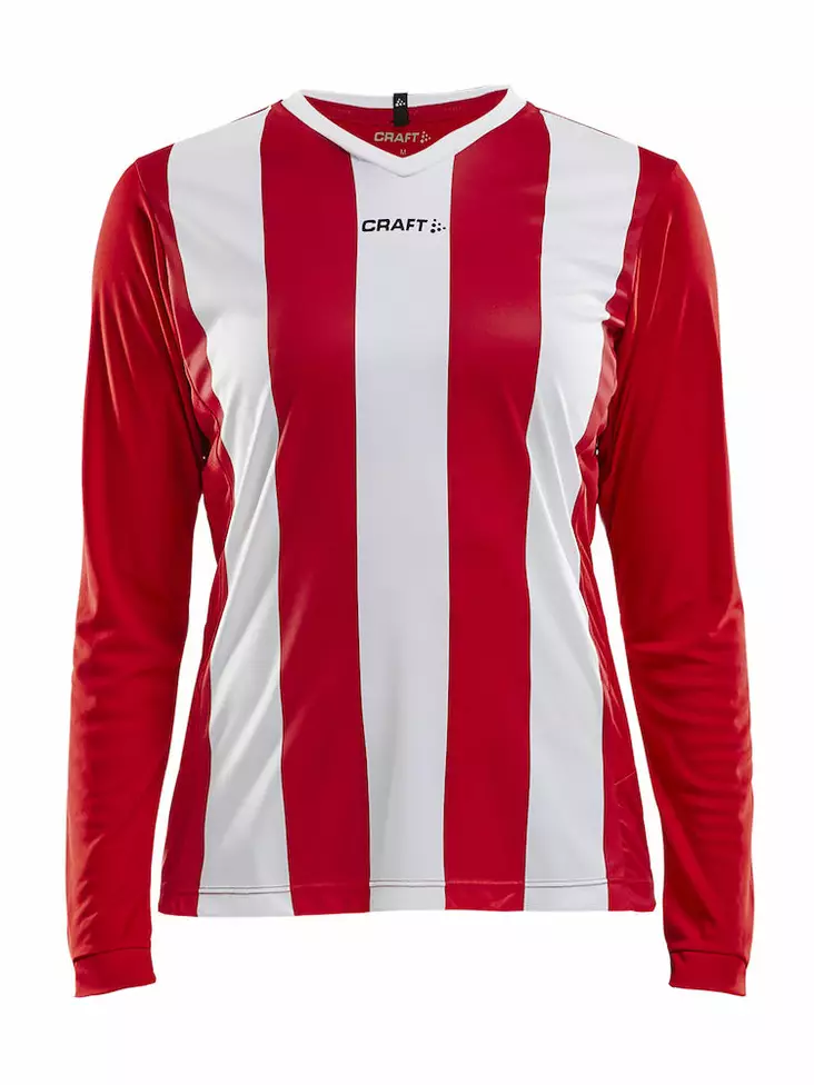 Progress Jersey Stripe LS W, Bright Red/White - Craft Vaatteet - 1906891-1430 - 1