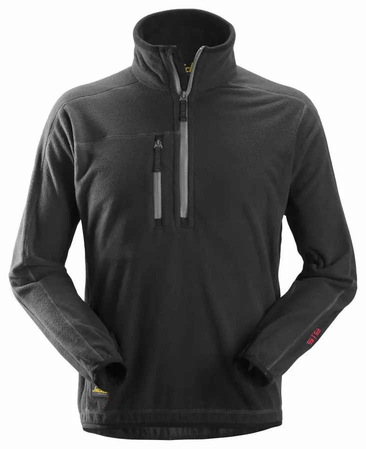 Snickers 8013 A.I.S.-fleecepusero puolivetoketjulla, 0400 Musta - Snickers Työpaidat - 80130400 - 1