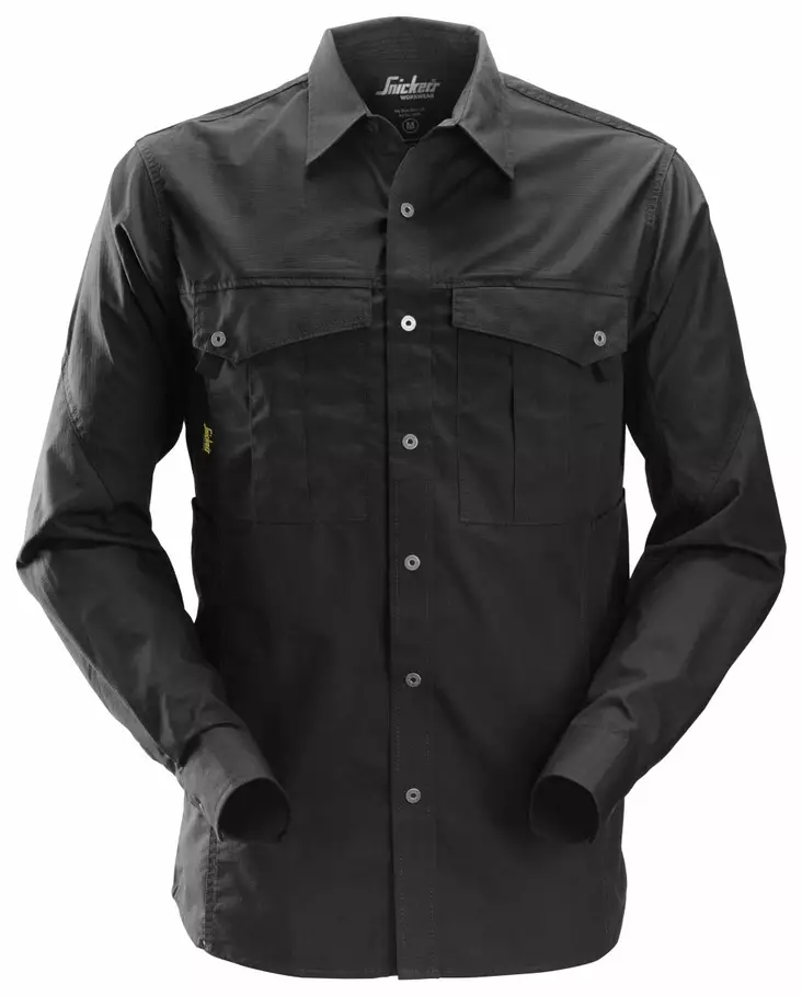 Snickers 8508 Pitkähihainen työpaita, RipStop, 0400 Musta - Snickers Työpaidat - 85080400 - 1