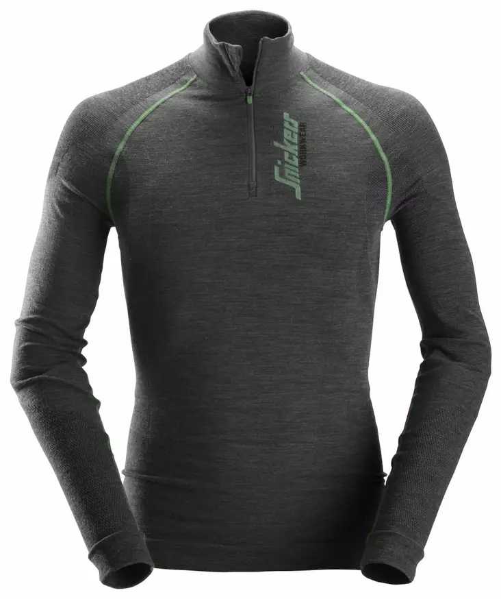 Snickers 9441 FlexiWork, saumaton villa-aluspaita puolivetoketjulla, 9800 Tummanharmaa - Snickers Asusteet ja Tarvikkeet - 94419800 - 1