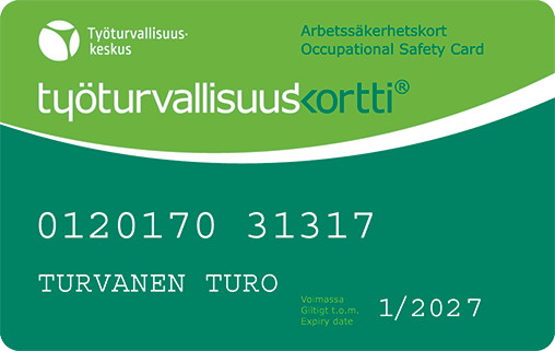 Työturvallisuuskurssi - Koulutukset - TX-00050 - 1