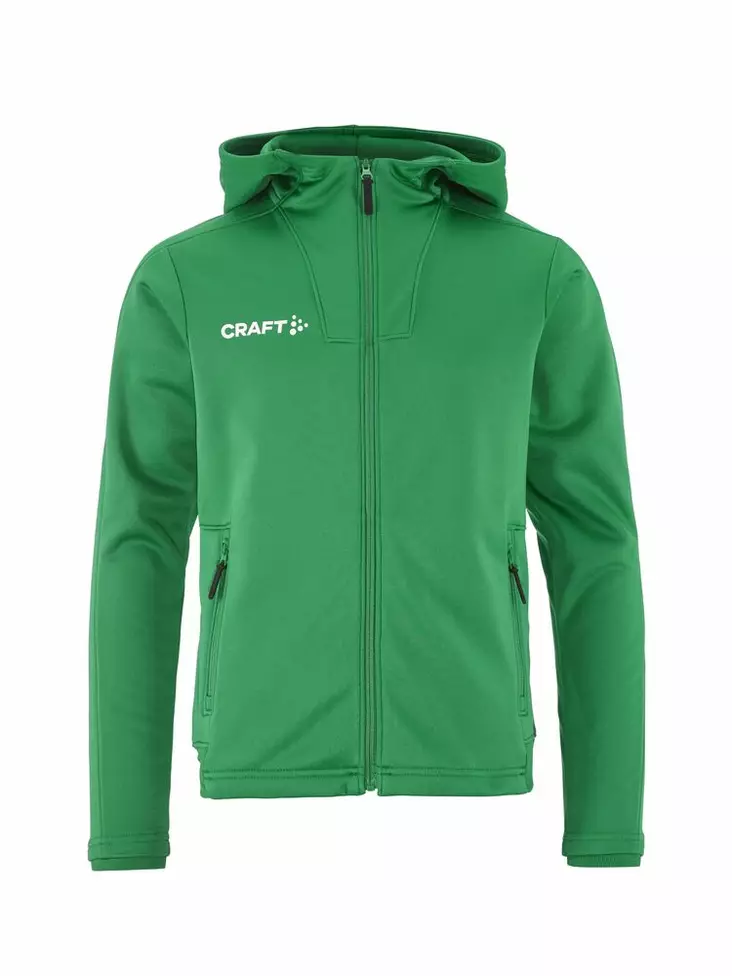 Craft Evolve 2.0 Brushed Hood Jacket JR, Team Green - Craft Vaatteet - 1916043-651000 - 1