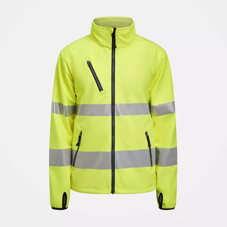 Jobman 1202 Softshell Takki Hi-Vis, keltainen - Jobman Huomiotyövaatteet - 65120255-2100 - 1