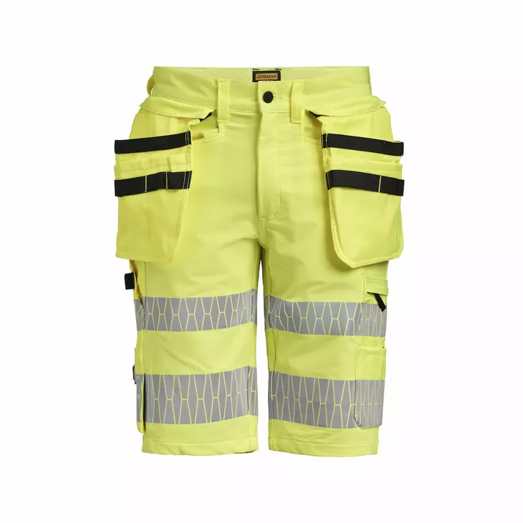 Jobman 2296 Hi-Vis työshortsit stretch-materiaalia, keltainen - Jobman Huomiotyövaatteet - 65229660-2100 - 1