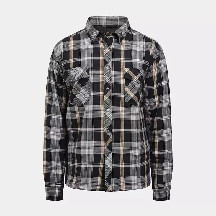 Jobman 5157 Vuorattu flanellipaita, harmaa/oranssi - Jobman Työvaatteet - 65515701-9830 - 1