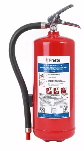 Presto PG4(F), 4 kg jauhesammutin, 27A 183B C - Jauhesammuttimet - PR-210400 - 1