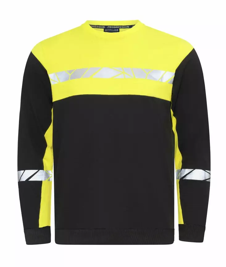 ProJob 7101 Collegepaita, Black/Yellow - Projob Työpaidat - 647101-9910 - 1