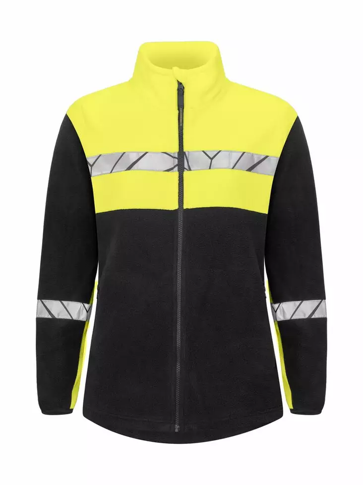 ProJob 7301 Fleecetakki Naiset, Black/Yellow - Projob Työpaidat - 647301-9910 - 1