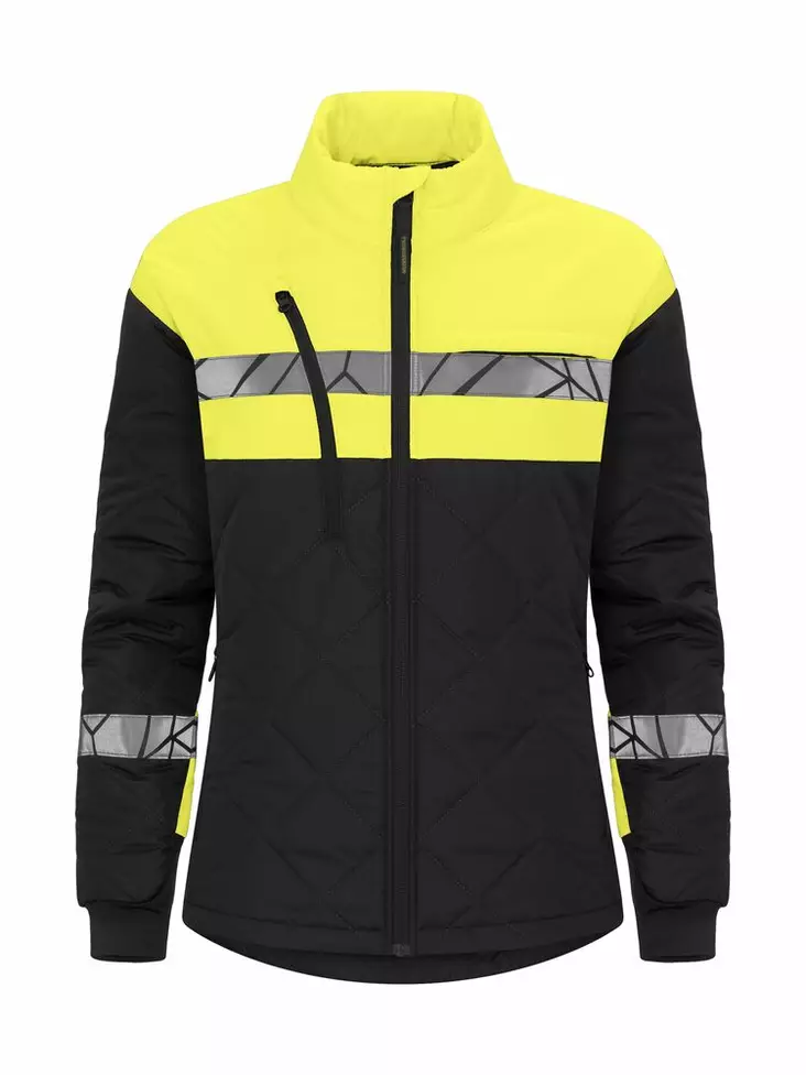 ProJob 7421 Kevyt Takki Naiset, Black/Yellow - Projob Työtakit - 647421-9910 - 1