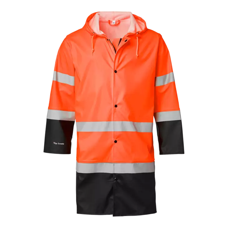 Top Swede 181 HV Sadetakki pitkä, Oranssi/Musta - Huomiosadeasut - TS-181-990 - 1