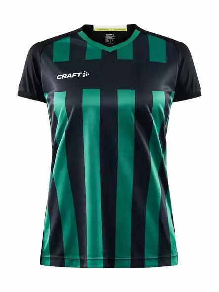 Craft Progress 2.0 Stripe Jersey W, Black/Team Green - Urheiluvaatteet - 1910176-999651 - 1