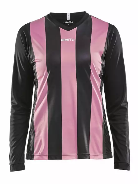 Craft Progress Jersey Stripe LS W, Black/Pop - Craft Vaatteet - 1906891-9471 - 1