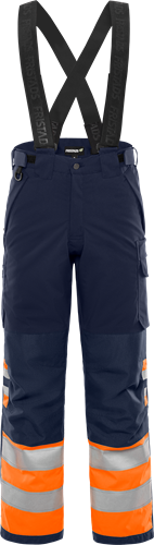 Fristads HV talvihousut LK1 2681 GLPS, Neonoranssi/Tummansininen - Fristads Huomiohousut - 301262-271 - 1