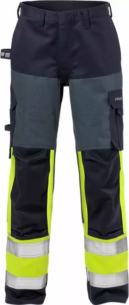 Fristads Palosuojatut HV housut naisten LK1 2591 FLAM, Keltainen/T.Sininen - Fristads Palosuojatut työvaatteet - 125951-171 - 1