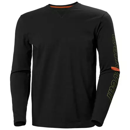 Helly Hansen Logo Longsleeve, Black - Helly Hansen Työpaidat - 79262-991 - 1