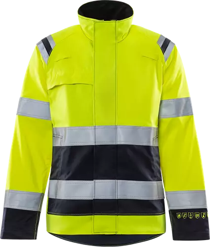 Fristads Flamestat HV stretch takki naisten LK3 4161 ATHF, Neonkeltainen/Tummansininen - Fristads Palosuojatut työvaatteet - 301777-171 - 1