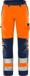 Fristads Green HV housut naisten LK2 2642 GPLU, Hi-Vis Orange/Navy - Fristads Huomiohousut - 131973-271 - 1