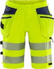 Fristads HV Green rakentajan stretch shortsit LK2 2646 GSTP, Hi-Vis Yellow/Navy - Fristads Huomioshortsit - 134191-171 - 1