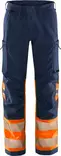 Fristads HV Green stretch housut LK1 2647 GSTP, Hi-Vis Orange/Navy - Fristads Huomiohousut - 134243-271 - 1
