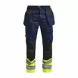 Jobman 2277 Riipputaskuhousut puuvillaa Hi-vis, mariini/keltainen - Jobman Huomiotyövaatteet - 65227710-6721 - 1