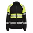 Jobman 5225 Vetoketjullinen Collegetakki Hi-Vis, Musta/keltainen - Jobman Huomiotyövaatteet - 65522567-9921 - 1