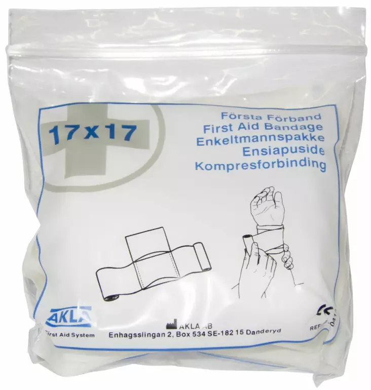Akla 92111 Steriili Ensiapuside 17x17cm - Ensiaputuotteet - 92111 - 1