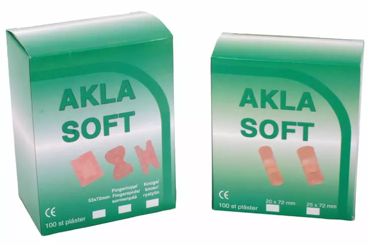 Akla 95601 Laastari AKLA SOFT 20x70mm 100kpl/pkt - Ensiaputuotteet - 95601 - 1